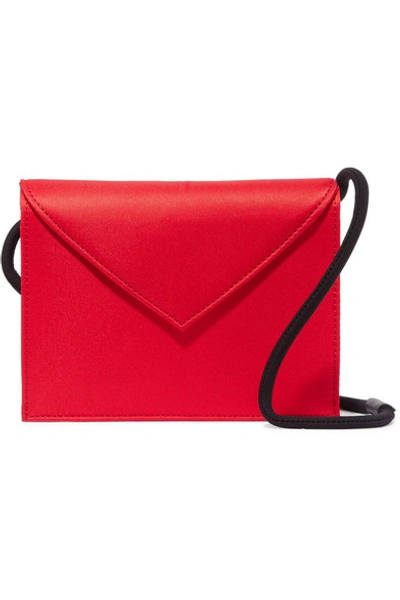 Elizabeth And James Pen Pal Satin Shoulder Bag In Red