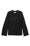 & Other Stories Stripe Crewneck Sweater In Black