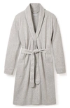 Petite Plume Luxe Pima Cotton Maternity Robe In Heather Grey