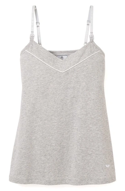 Petite Plume Luxe Pima Cotton Maternity Tank In Heather Grey