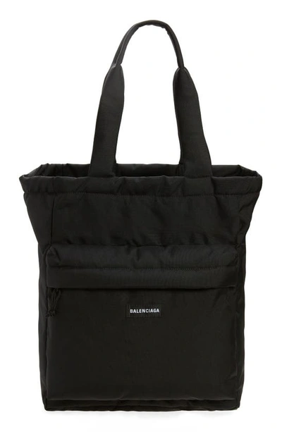 Balenciaga Xl Explorer Canvas Tote In Black