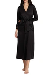 Rya Collection Serena Charmeuse Robe In Black