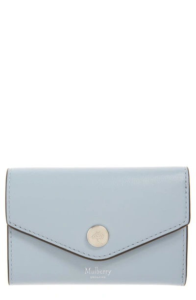 Mulberry Bifold Leather Card Case In Poplin Blue