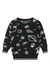 Andy & Evan Kids' Intarsia Pullover Sweater In Space Black