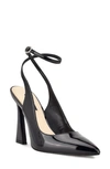 Nine West Tabita Pointed Toe Pump In Black Patent