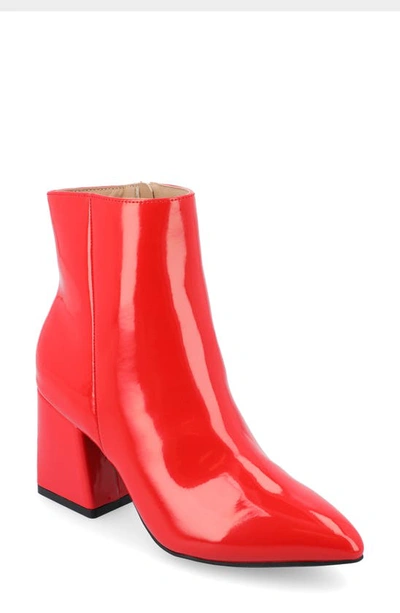 Journee Collection Sorren Boot In Patent/ Red