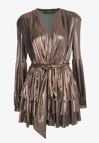 Bronx And Banco Bellerose Metallic Mini Dress