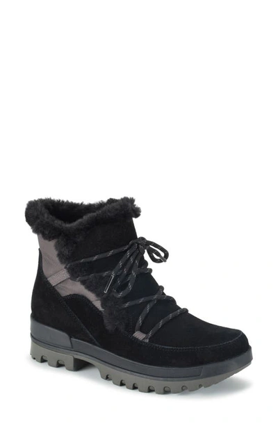 Baretraps Nadya Faux Shearling Waterproof Bootie In Black