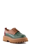 Seychelles Silly Me Lug Loafer In Cognac/ Green