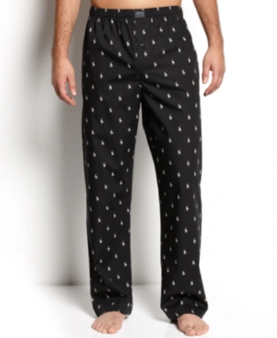 Polo Ralph Lauren Polo Pony-print Pajama Trousers In Navy