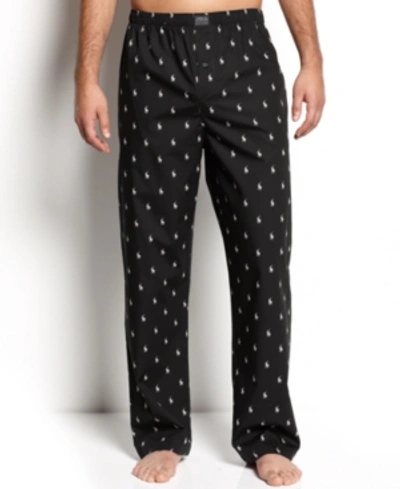 Pony Print Pajama Jogger Pants In Cruise Navy