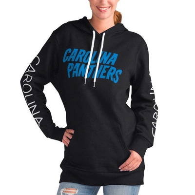G-iii 4her By Carl Banks Black Carolina Panthers Extra Inning Pullover Hoodie
