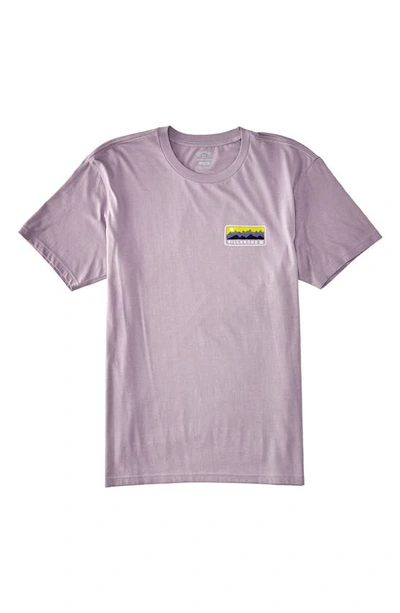 Billabong Range Organic Cotton Graphic T-shirt In Purple Ash