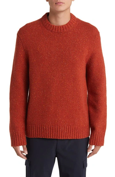 Wax London Wilde Donegal Wool Blend Sweater In Rust Red