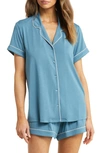 Nordstrom Moonlight Eco Short Knit Pajamas In Teal Calypso