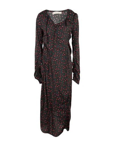 Marni 3/4 Length Dresses In Dark Green