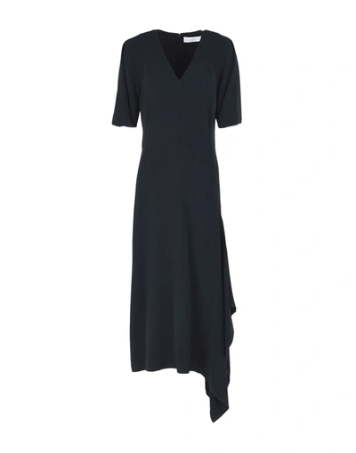 Victoria Beckham Midi Dresses In Black