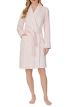 Lauren Ralph Lauren Quilted Shawl Collar Clip Robe In Pink
