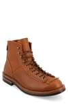 Taft Leather Lug Sole Boot In Honey