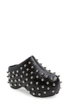 Azalea Wang Romesco Studded Platform Clog In Black