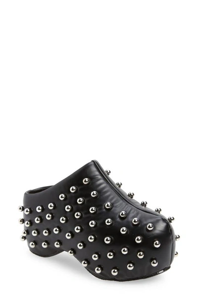 Azalea Wang Romesco Studded Platform Clog In Black