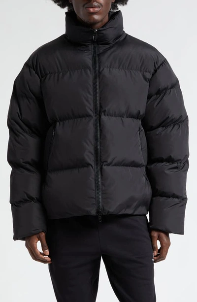 Balenciaga Unity Sports Icon Puffer Jacket In Black