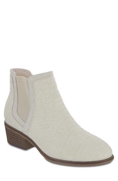 Mia Amore Talya Chelsea Boot In Ivory Pyth