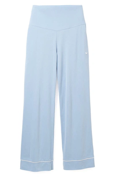 Petite Plume Luxe Pima Cotton Maternity Pants In Periwinkle