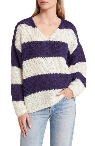 Vero Moda Erin Stripe Sweater In Astral Aura Stripes