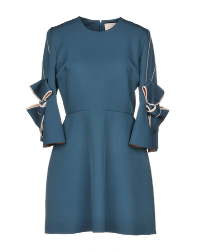 Roksanda Short Dress In Deep Jade