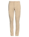 Dondup Man Pants Sand Size 34 Viscose, Polyamide, Elastane In Beige