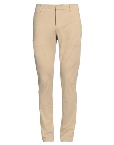 Dondup Man Pants Sand Size 34 Viscose, Polyamide, Elastane In Beige