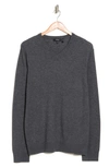 Theory Riland V P.harman Merino Wool Blend Pullover In Charcoal