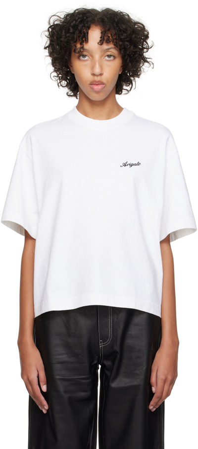 Axel Arigato Honor Logo-embroidered Cotton T-shirt In White