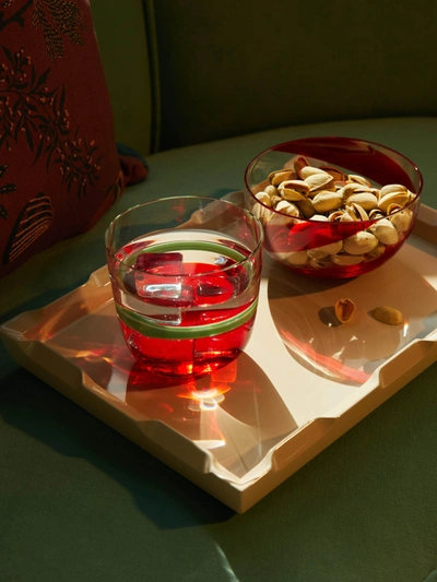 Carlo Moretti I Diversi Murano Glass Tumbler In Red