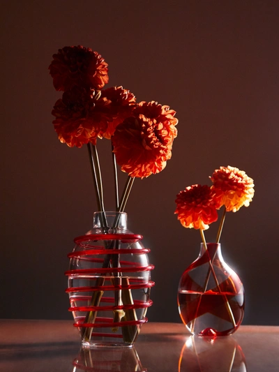Carlo Moretti Nunki Murano Glass Vase In Red