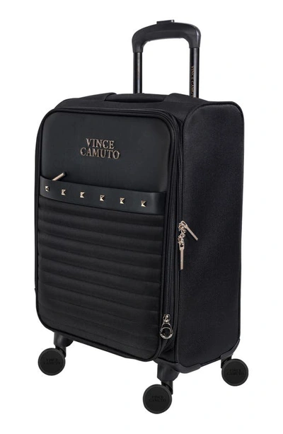 Vince Camuto Ivor 20" Softshell Spinner Suitcase In Black