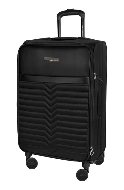 Vince Camuto Shauna 20" Softshell Spinner Suitcase In Black
