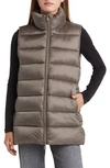 Save The Duck Coral Insulated Puffer Vest In Mud Grey