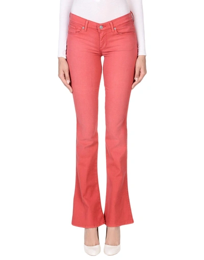7 For All Mankind Casual Pants In Coral