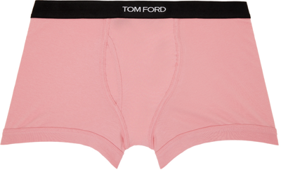 Tom Ford Logo-trim Boxer Briefs In Washed Rose