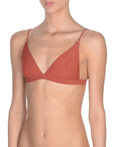 Acne Studios Bikini Tops In Brick Red