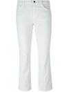J Brand Flared Cropped Jeans - White