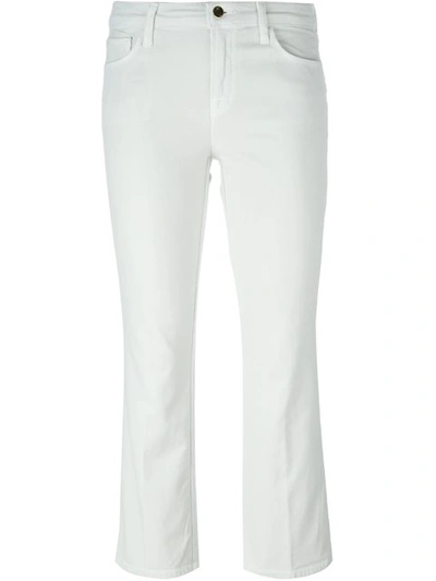 J Brand Flared Cropped Jeans - White