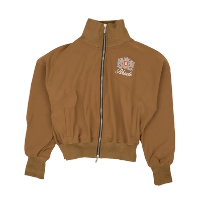 Rhude Brown Cotton Logo Brentwood Track Jacket