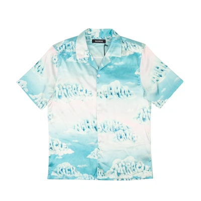 Nahmias Light Blue Cloud Silk Button Down Shirt