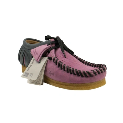 Palm Angels Lilac Purple Suede Wallabee Tassel Shoes