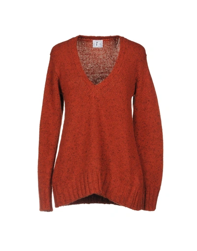 F Cashmere Cashmere Blend In Rust