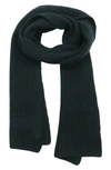 Portolano Stitched Cashmere Scarf In Black
