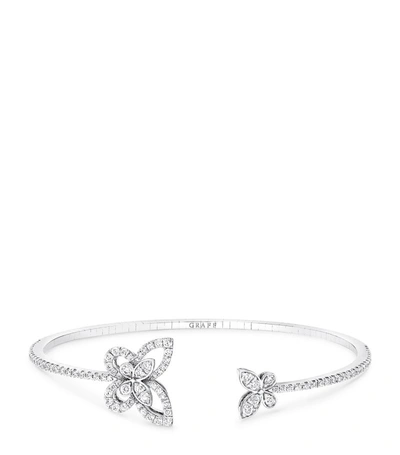 Graff White Gold And Diamond Butterfly Bangle